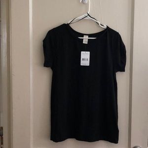 Simple Black T with cap sleeves from Free People